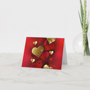 Saint-Valentin dorés et rouges