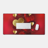 Saint-Valentin dorés et rouges (Clavier et souris)