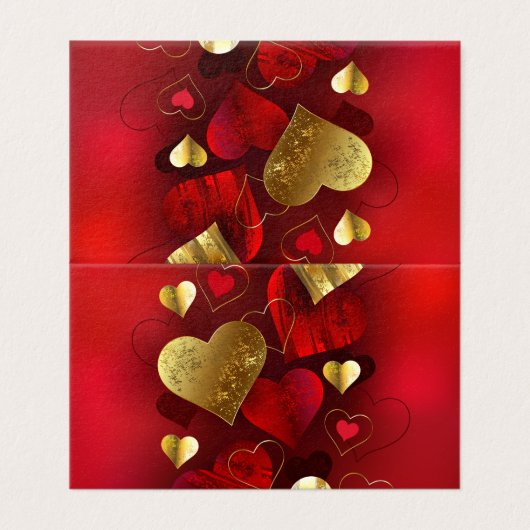Saint-Valentin dorés et rouges (Outside Unfolded)