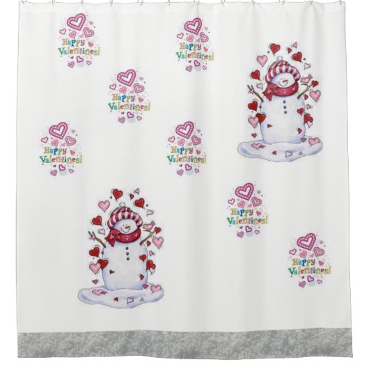 Saint Valentin Douche rideau Snowman (Devant)