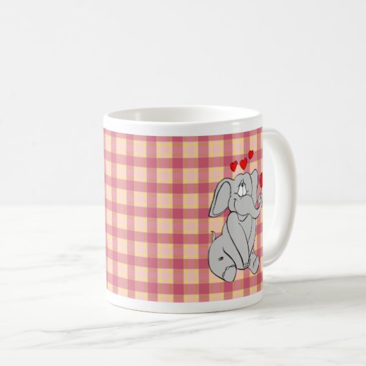 Saint Valentin Elephant Mug (Devant droit)