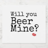 Saint-Valentin en cadeau étiquette de bière pour l (Étiquettes simples)