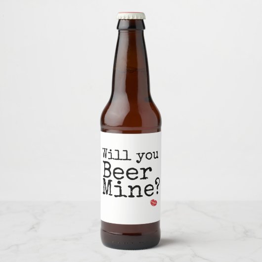 Saint-Valentin en cadeau étiquette de bière pour l (Devant)