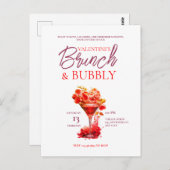 Saint Valentin et Bubbly Invitation (Devant / Derrière)