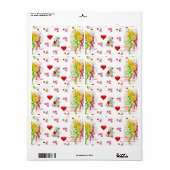 Saint Valentin Étiquette Teddy Bear (Feuille entière)