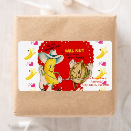 Saint Valentin Étiquette Vintage (En situation)