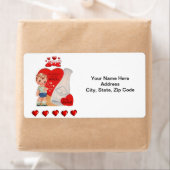 Saint Valentin Étiquette Vintage (En situation)