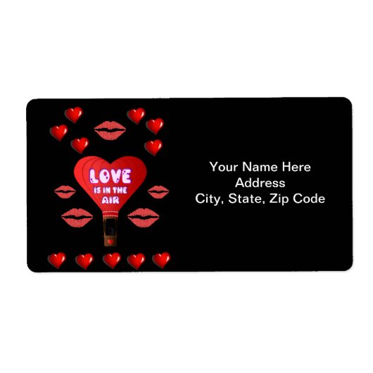 Saint Valentin Étiquette Vintage (Devant)