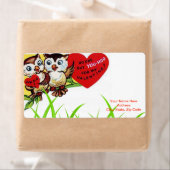 Saint Valentin Étiquette Vintage (En situation)