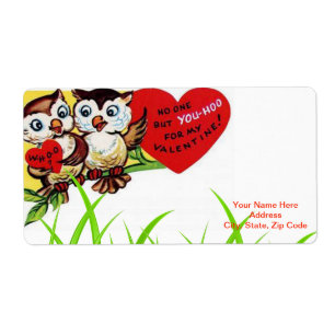 Saint Valentin Étiquette Vintage