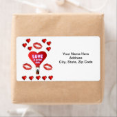 Saint Valentin Étiquette Vintage (En situation)