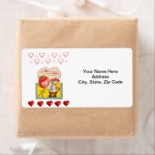 Saint Valentin Étiquette Vintage (En situation)