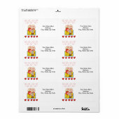 Saint Valentin Étiquette Vintage (Feuille entière)