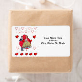 Saint Valentin Étiquette Vintage (En situation)