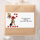 Saint Valentin Étiquette Vintage (En situation)