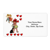 Saint Valentin Étiquette Vintage (Devant)