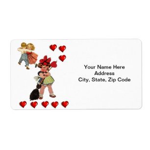 Saint Valentin Étiquette Vintage