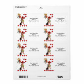 Saint Valentin Étiquette Vintage (Feuille entière)