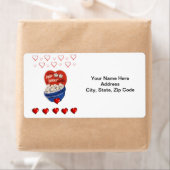 Saint Valentin Étiquette Vintage (En situation)