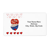 Saint Valentin Étiquette Vintage (Devant)