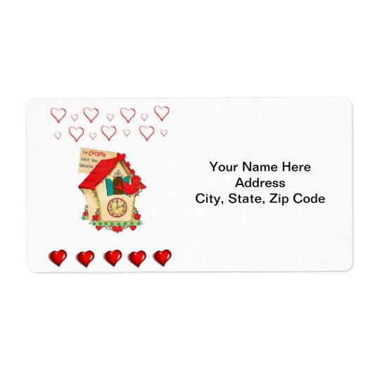 Saint Valentin Étiquette Vintage (Devant)