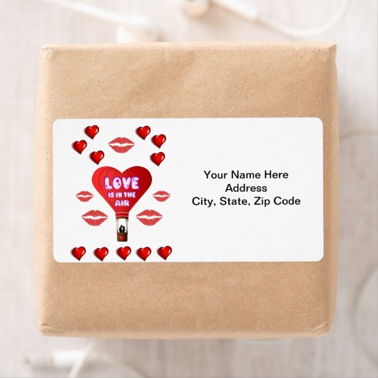 Saint Valentin Étiquette Vintage (En situation)