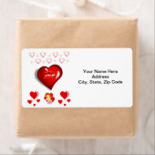 Saint Valentin Étiquette Vintage (En situation)