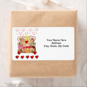 Saint Valentin Étiquette Vintage (En situation)