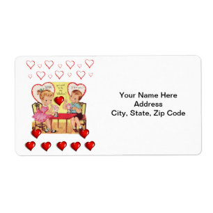 Saint Valentin Étiquette Vintage