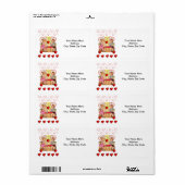 Saint Valentin Étiquette Vintage (Feuille entière)