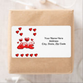 Saint Valentin Étiquette Vintage (En situation)