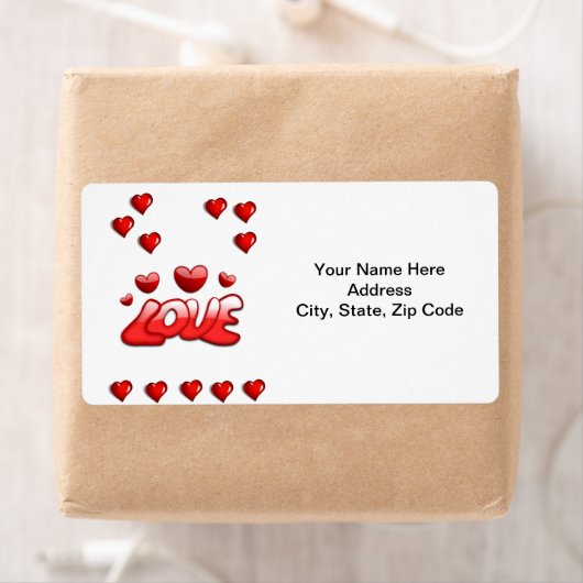 Saint Valentin Étiquette Vintage (En situation)