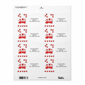 Saint Valentin Étiquette Vintage (Feuille entière)