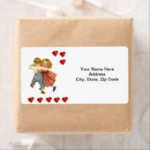 Saint Valentin Étiquette Vintage (En situation)