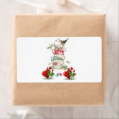 Saint Valentin Étiquette Vintage Bird (En situation)