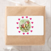 Saint Valentin Étiquette Vintage Bird (En situation)