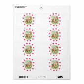 Saint Valentin Étiquette Vintage Bird (Feuille entière)