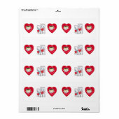 Saint Valentin Étiquette Vintage Kitten (Feuille entière)