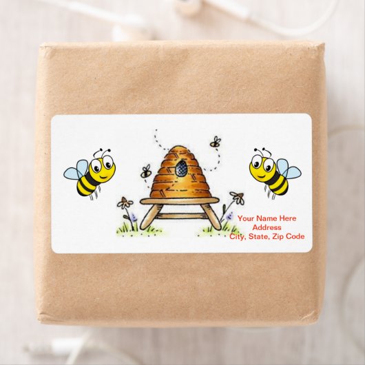 Saint Valentin Étiquettes Bumblebee (En situation)