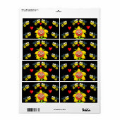 Saint Valentin Étiquettes Bumblebee (Feuille entière)