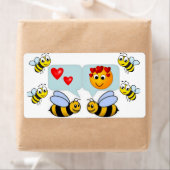 Saint Valentin Étiquettes Bumblebee (En situation)