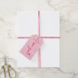 Saint Valentin, étiquettes cadeaux, amour, romanti