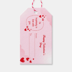 Saint Valentin, étiquettes cadeaux, amour, romanti
