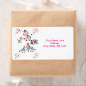 Saint Valentin Étiquettes Zebra (En situation)