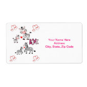 Saint Valentin Étiquettes Zebra (Devant)