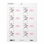 Saint Valentin Étiquettes Zebra (Feuille entière)