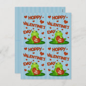 Saint-Valentin Funny Frog Prince Cartes (4) (Devant / Derrière)