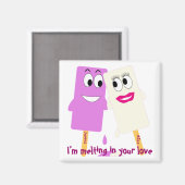 Saint-Valentin Funny glace Magnet (Recto/Verso)