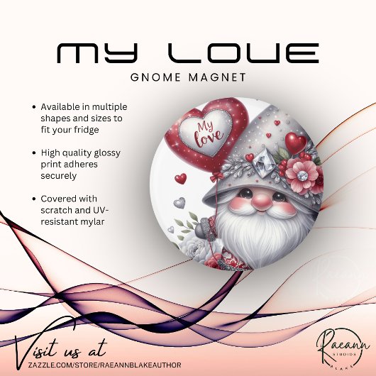 Saint Valentin Gnome Magnet