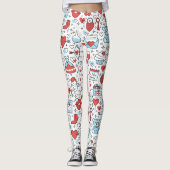 Saint-Valentin Icônes leggings (Devant)